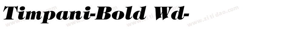 Timpani-Bold Wd字体转换